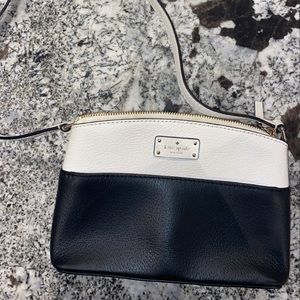 KATE SPADE White and Black Mini CrossBody Bag